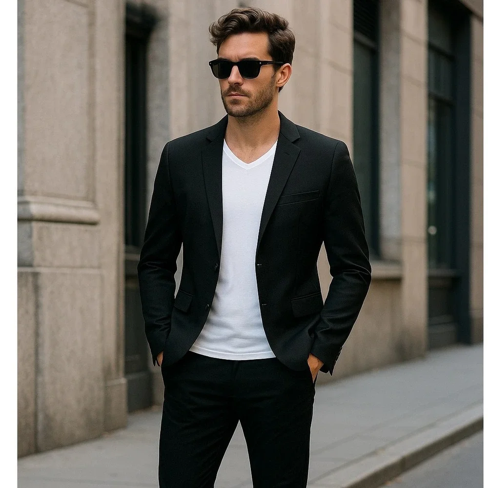 COOFANDY‎ Men's Black Blazer Suit Jacket XXXL Formal Business Casual Outerwear